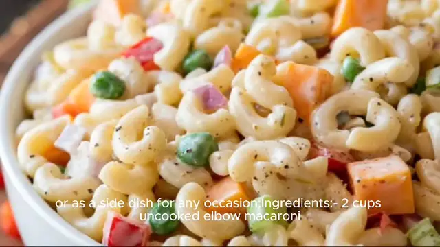 Video thumbnail for macaroni salad recipe