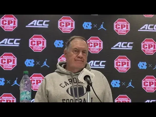 Video thumbnail for Video: #UNC coach Bill Belichick game week press conference ahead of Saturday's TCU game
