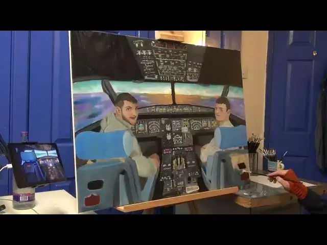 Video thumbnail for Oil Painting Plane Cockpit (1 Minute Painting)