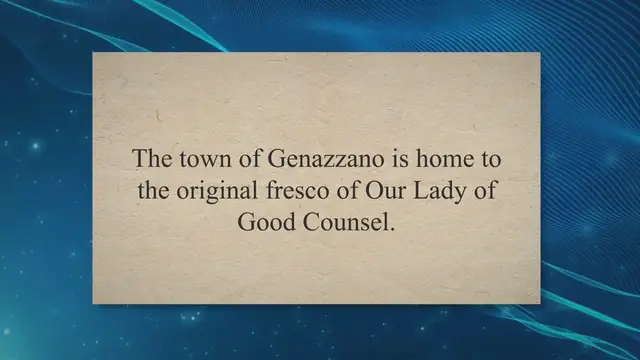Video thumbnail for Genazzano, Italy: Original Image of Our Lady of Good Counsel