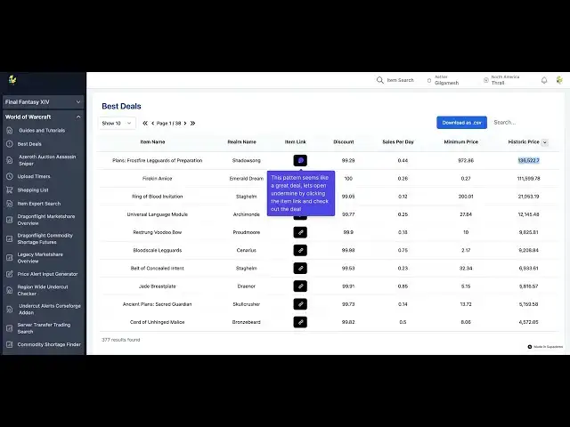 'Video thumbnail for WoW Best Deals Custom Searches : Saddlebag Exchange'