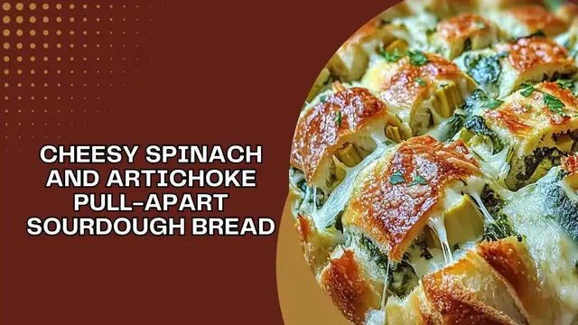 Video thumbnail for Cheesy Spinach and Artichoke Pull-Apart Sourdough Bread