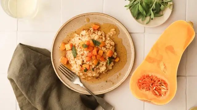 'Video thumbnail for Butternut Squash And Sage Risotto'