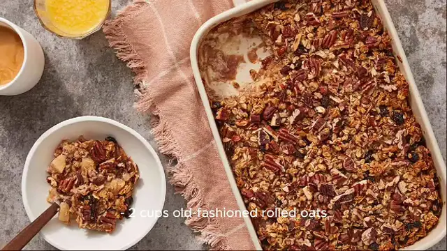 Video thumbnail for baked oatmeal recipe