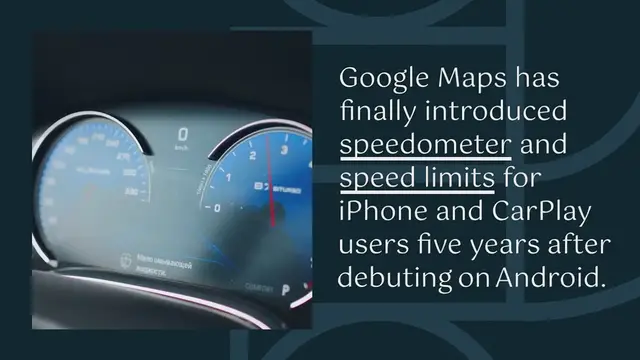 Video thumbnail for After 5 Years, iOS and CarPlay Users Finally Get Access to Speedometer and Speed Limits by Google Maps