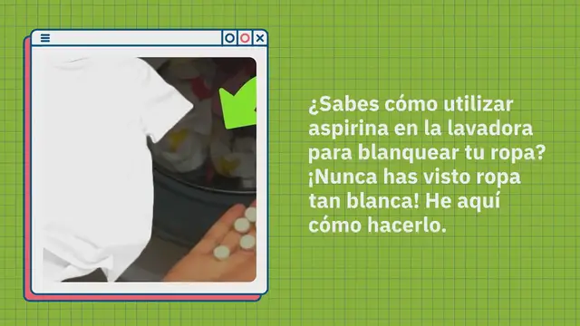 Video thumbnail for Aspirina en la lavadora, tírala y mira lo que pasa: ropa perfecta