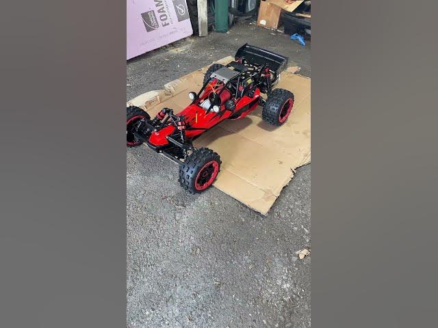 Video thumbnail for First start and engine warm up with the Rovan 1/5 scale two-stroke buggy  #radiocontrolledcar