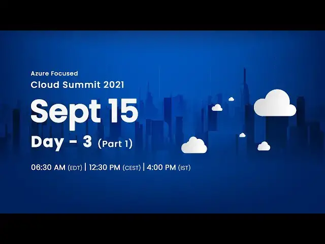 Video thumbnail for Day 3 - Sept 15 Part 1 : Stratis presents Cloud Summit 2021