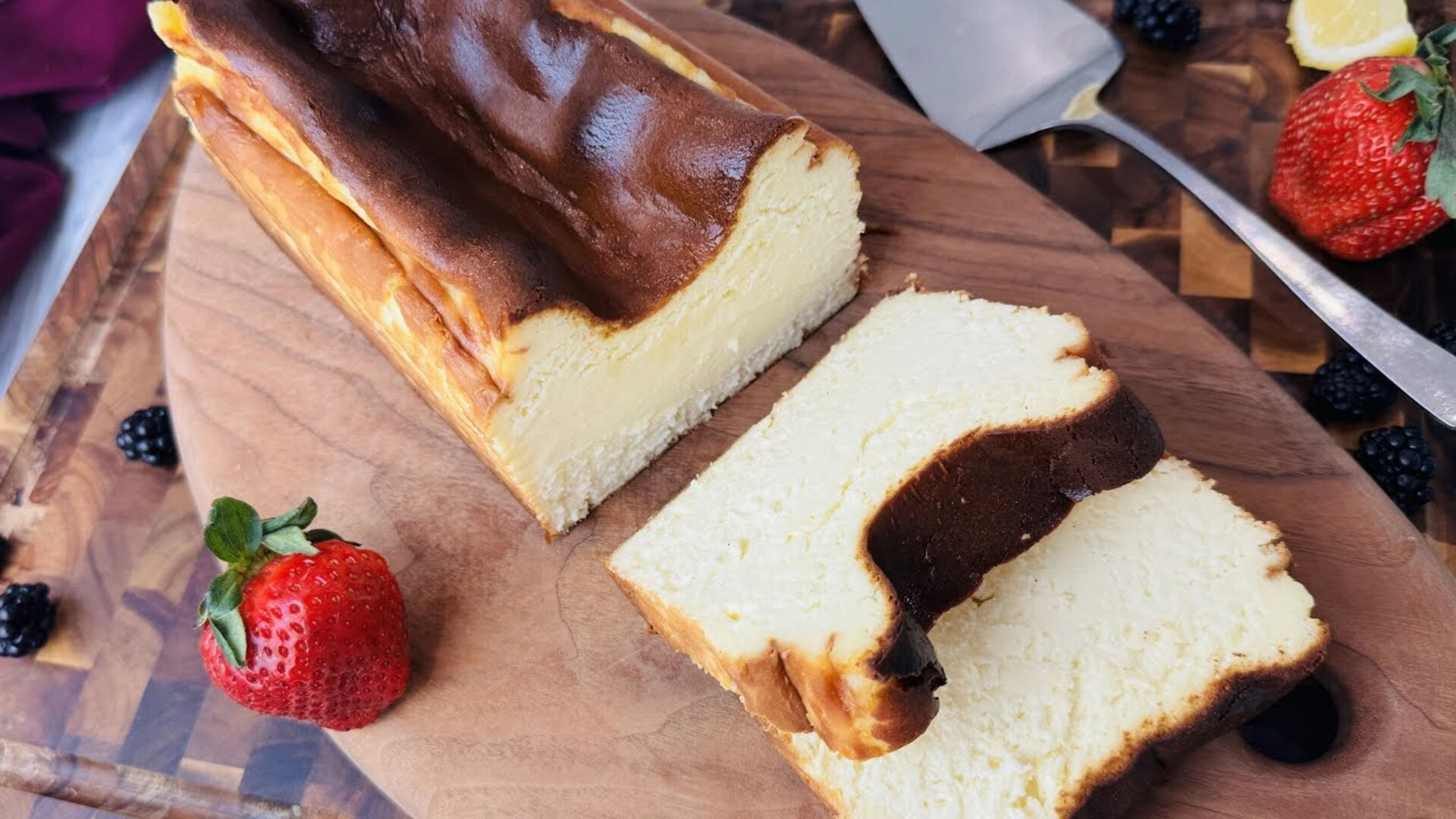 Video thumbnail for Loaf Pan Basque Cheesecake Recipe