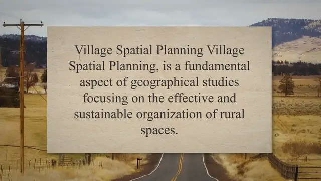 Video thumbnail for Village Spatial Planning
