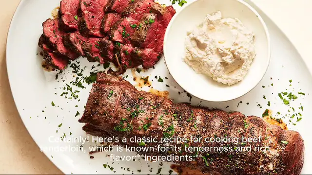 Video thumbnail for beef tenderloin recipe