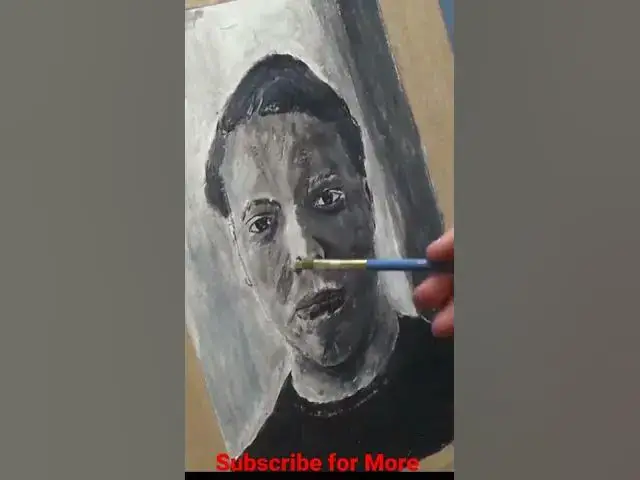 Video thumbnail for Self Portrait Acrylic #shorts