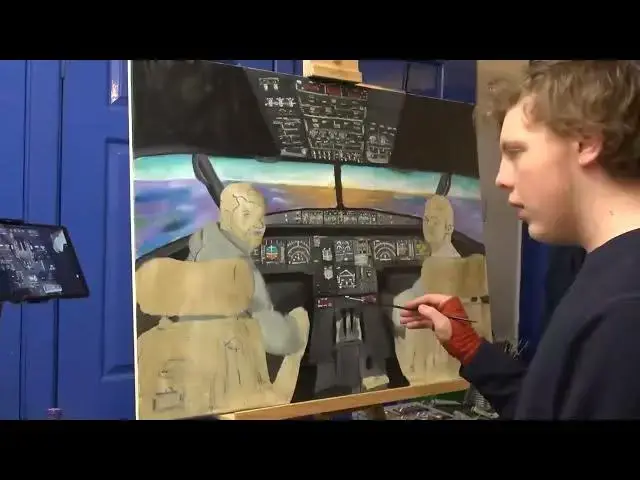 Video thumbnail for Oil Painting Plane Cockpit
