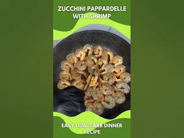 Video thumbnail for Zucchini Pappardelle with Shrimp