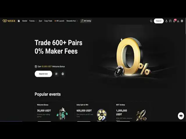 'Video thumbnail for منصة Weex عدد محدود هيكسب 10 دولار قابلين للسحب فرصتك حالا'