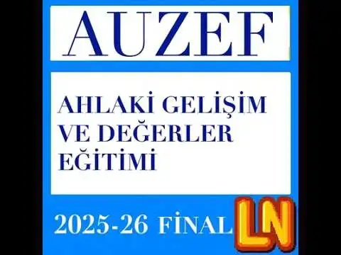 Video thumbnail for Ahlaki Gelişim ve Değerler Eğitimi 2025-2026 Final Soruları