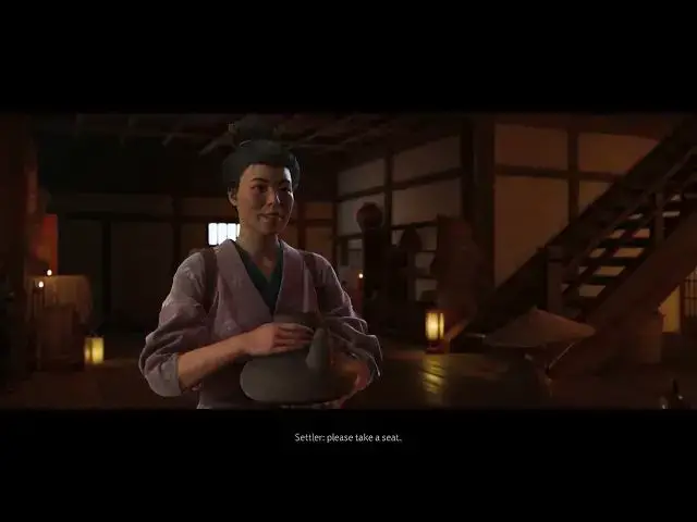 'Video thumbnail for Ghost of Yotei - The Kitsune: Red Crane Inn Talk To Settler | Drink Sake | Find a Lead Cutscene'