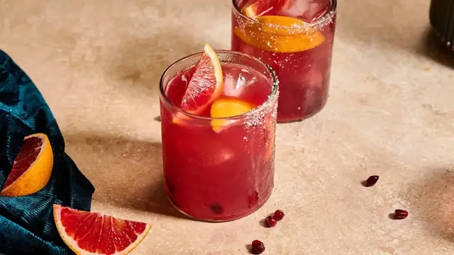 'Video thumbnail for Blood Orange And Pomegranate Margarita Cocktail Recipe'
