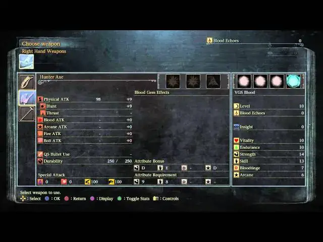 Video thumbnail for Bloodborne - Hunter's Dream: (Messengers Gift Trick Weapon) Saw Cleaver, Hunter Axe & Threaded Cane