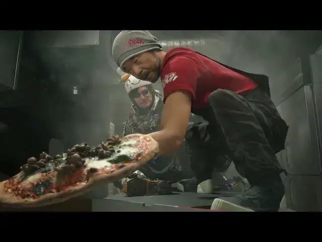 Video thumbnail for Death Stranding 2 - Free The Pizza Chef: Sam Fights Pizza Chef Cutscene: Learn Spinning Pizza Strike
