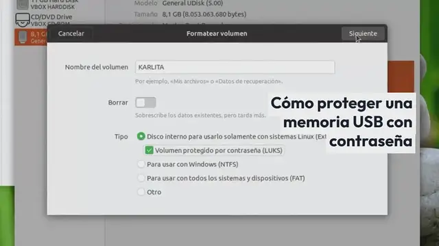 Video thumbnail for Cómo proteger una memoria USB con contraseña