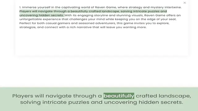 Video thumbnail for Players will navigate through a beautifully crafted landscape, solving intricate puzzles and uncovering hidden secrets. With its engaging storyline and stunning visuals, Raven Game offers an unforgettable experience that challenges your m