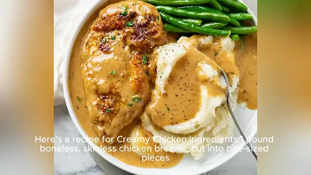 Video thumbnail for creamy chicken recipe