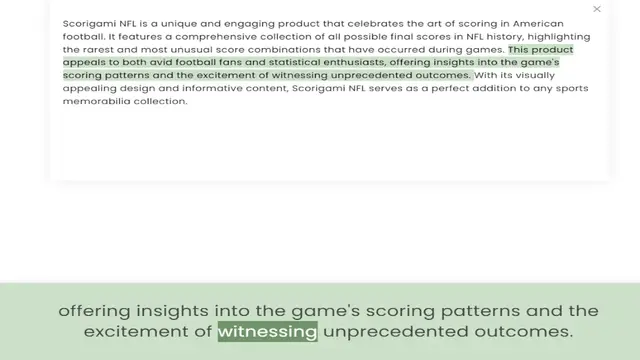Video thumbnail for football. It features a comprehensive collection of all possible final scores in NFL history, highlighting the rarest and most unusual score combinations that have occurred during games. This product appeals to both avid football fans and