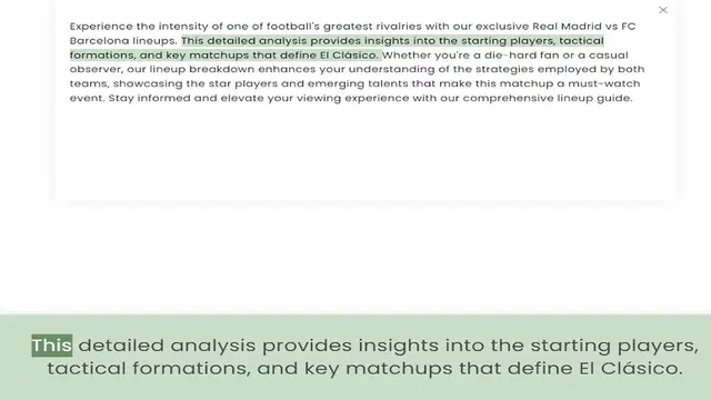 Video thumbnail for Barcelona lineups. This detailed analysis provides insights into the starting players, tactical formations, and key matchups that define El Clásico. Whether you're a die-hard fan or a casual observer, our lineup breakdown enhances your un