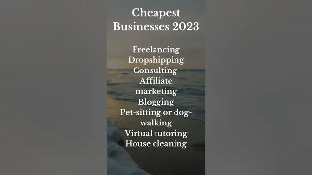 'Video thumbnail for What are the Cheapest Businesses to Start in 2023?'