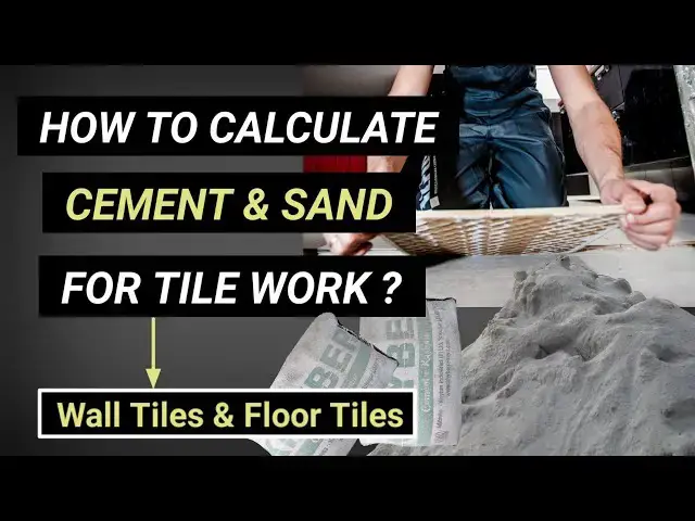 Video thumbnail for How to calculate Cement and sand for tile work? |for floor & wall |quantity surveying | Civil tutor