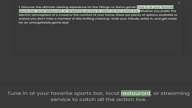 Video thumbnail for sports bar, local restaurant, or streaming service to catch all the action live. Whether you prefer the electric atmosphere of a crowd or the comfort of your home, there are plenty of options available to ensure you don’t miss a momen