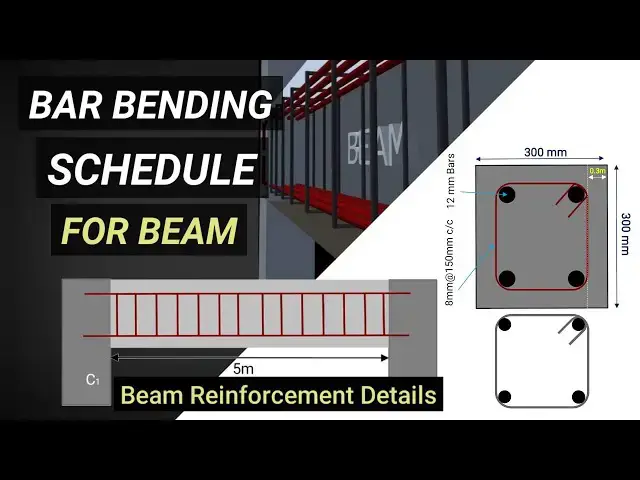 Video thumbnail for Bar Bending Schedule for Beam | Beam reinforcement details | Quantity surveying | BBS of beam | #BBS