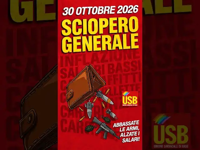 Video thumbnail for VERSO LO SCIOPERO GENERALE DEL 30 OTTOBRE #RumorePopolare  #NEWS