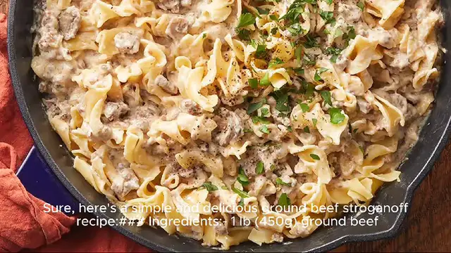 Video thumbnail for ground beef stroganoff recipe