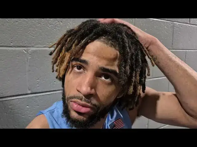 'Video thumbnail for UNC's Seth Trimble, Ven-Allen Lubin, RJ Davis and Elliot Cadeau after loss to Duke #UNC'