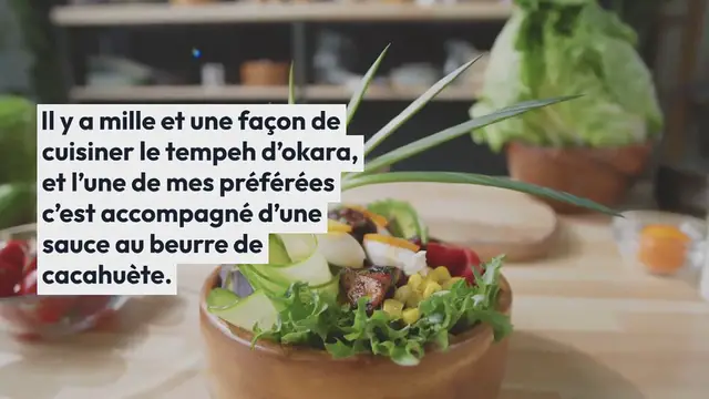 Video thumbnail for Tempeh d’okara et sa sauce cacahuète