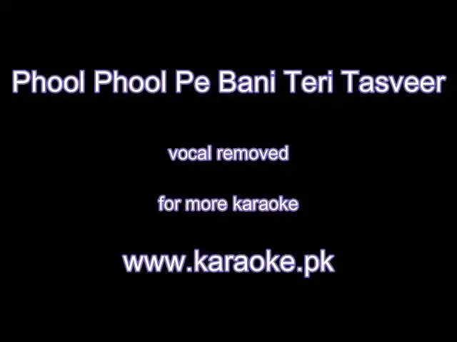 Video thumbnail for Phool Phool Pe Bani Teri Tasveer male vocal removed