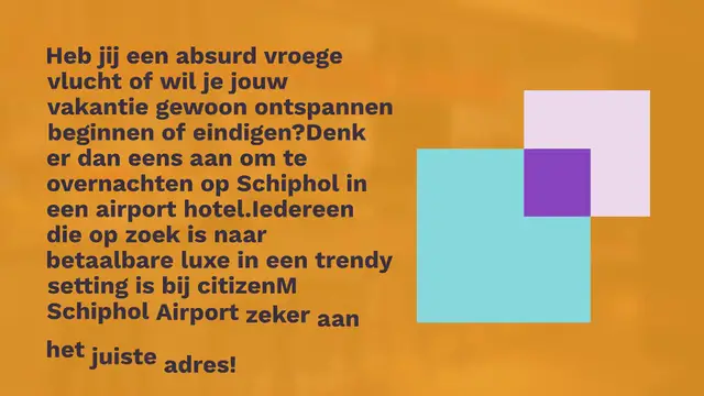 Video thumbnail for HOTEL CITIZENM: TRENDY OVERNACHTEN OP SCHIPHOL AIRPORT