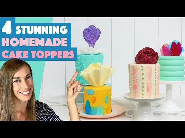 Video thumbnail for 4 Stunning Homemade Cake Toppers
