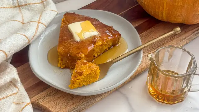 Video thumbnail for Pumpkin Brown Butter Cornbread Recipe