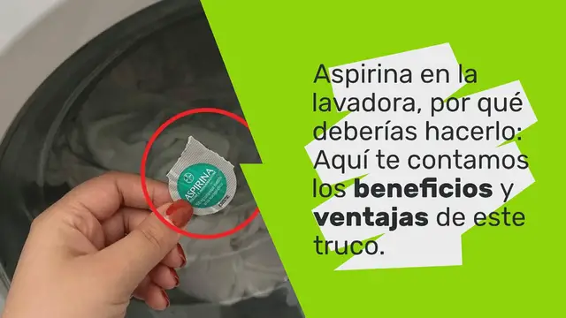 Video thumbnail for Pon aspirina en la lavadora, nunca volverás atrás: qué pasa con la ropa