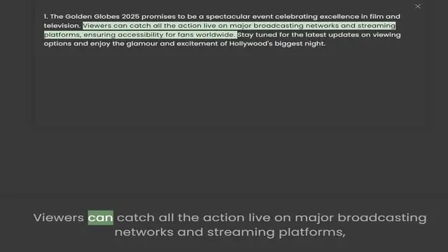 Video thumbnail for television. Viewers can catch all the action live on major broadcasting networks and streaming platforms, ensuring accessibility for fans worldwide. Stay tuned for the latest updates on viewing options and enjoy the glamour and excitement