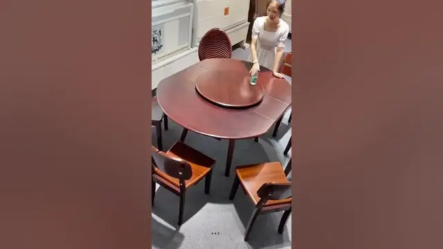 Video thumbnail for Wooden Round Dining Table | Furniture #shorts