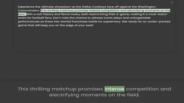 Video thumbnail for Commanders. This thrilling matchup promises intense competition and electrifying moments on the field. With a rich history and fierce rivalry, both teams bring their A-game, making it a must-watch event for football fans. Don’t miss the c