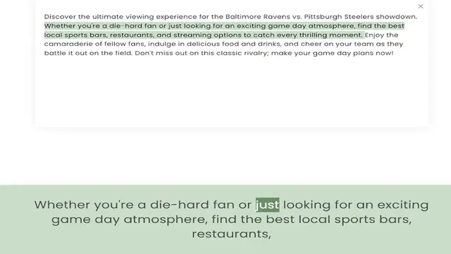 Video thumbnail for Whether you're a die-hard fan or just looking for an exciting game day atmosphere, find the best local sports bars, restaurants, and streaming options to catch every thrilling moment. Enjoy the camaraderie of fellow fans, indulge in delic