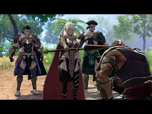 Video thumbnail for Fire Emblem: Fortune's Weave - 1 Theodora's Path Ch 1: Theodora Takes Bahr Vahn's Hand Cutscene