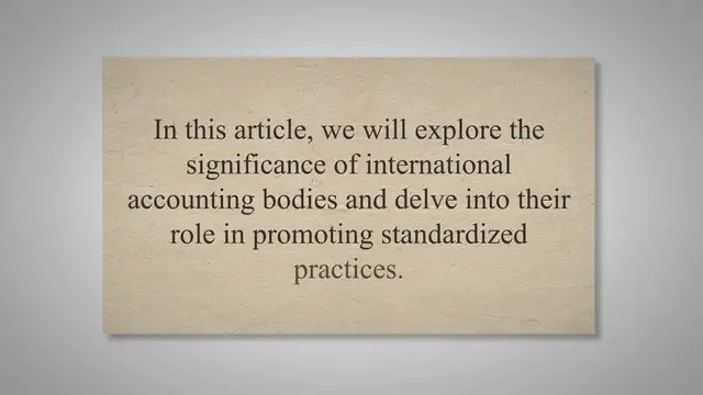 Video thumbnail for International Accounting Bodies