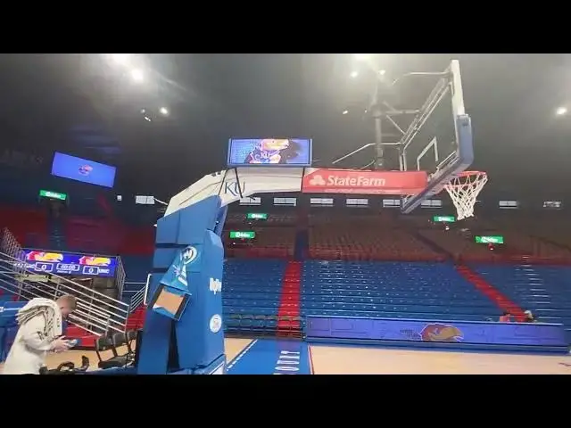 'Video thumbnail for Here's a quick video look at the historic Allen Fieldhouse in Lawrence, Kansas. #UNC'