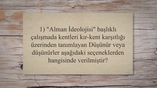 Video thumbnail for Kent Sosyolojisi 2022 Vize Soruları